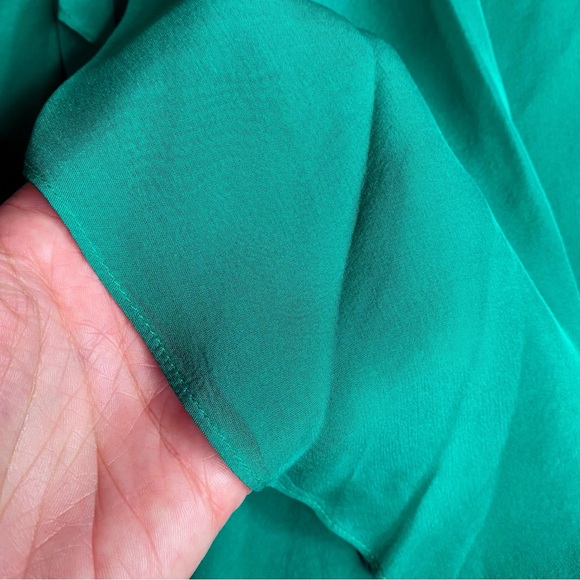 🦚 MONSOON TEAL GREEN BEADED FESTIVE SILK DRESS! - Picture 10 of 16